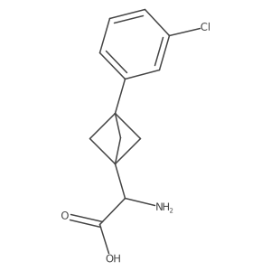 2-Amino-2-[3-(3-chlorophenyl)-1-bicyclo[1.1.1]pentanyl]acetic acid Structure