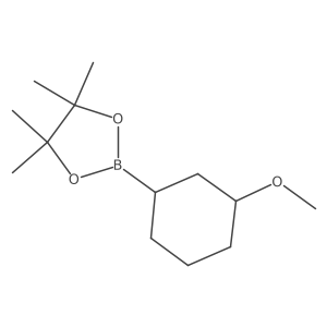 2-(3-Methoxycyclohexyl)-4,4,5,5-tetramethyl-1,3,2-dioxaborolane结构式