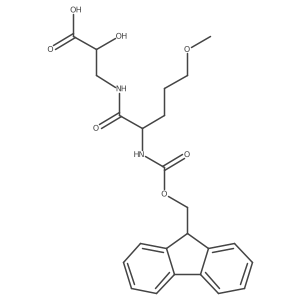 (2S)-3-[2-({[(9H-fluoren-9-yl)methoxy]carbonyl}amino)-5-methoxypentanamido]-2-hydroxypropanoic acid结构式
