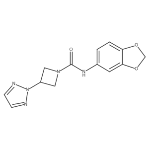 N-(2H-1,3-benzodioxol-5-yl)-3-(2H-1,2,3-triazol-2-yl)azetidine-1-carboxamide结构式