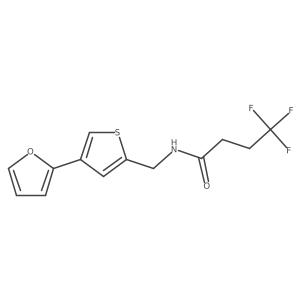 4,4,4-trifluoro-N-{[4-(furan-2-yl)thiophen-2-yl]methyl}butanamide结构式