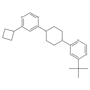 4-Tert-butyl-6-[4-(6-cyclobutylpyrimidin-4-yl)piperazin-1-yl]pyrimidine Structure