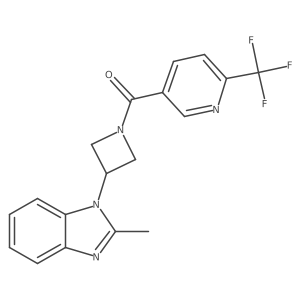 2-methyl-1-{1-[6-(trifluoromethyl)pyridine-3-carbonyl]azetidin-3-yl}-1H-1,3-benzodiazole Structure