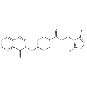 3-({1-[3-(3,5-Dimethyl-1,2-oxazol-4-yl)propanoyl]piperidin-4-yl}methyl)-3,4-dihydroquinazolin-4-one结构式