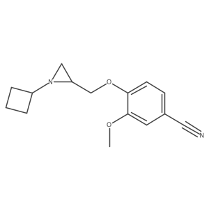 4-[(1-Cyclobutylaziridin-2-yl)methoxy]-3-methoxybenzonitrile Structure
