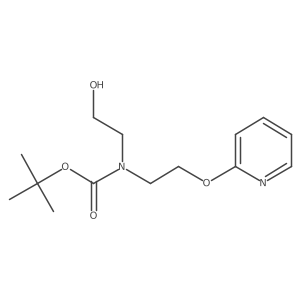 tert-butyl N-(2-hydroxyethyl)-N-[2-(pyridin-2-yloxy)ethyl]carbamate结构式