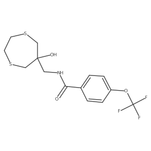 N-[(6-Hydroxy-1,4-dithiepan-6-yl)methyl]-4-(trifluoromethoxy)benzamide Structure