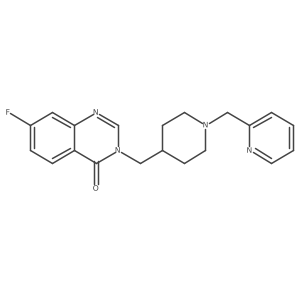 7-Fluoro-3-({1-[(pyridin-2-yl)methyl]piperidin-4-yl}methyl)-3,4-dihydroquinazolin-4-one结构式