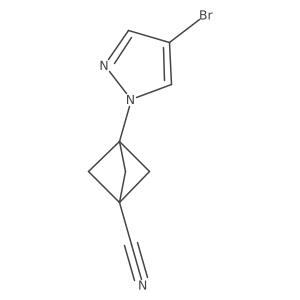 3-(4-Bromo-1H-pyrazol-1-YL)bicyclo[1.1.1]pentane-1-carbonitrile结构式