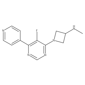 1-[5-fluoro-6-(pyridin-4-yl)pyrimidin-4-yl]-N-methylazetidin-3-amine结构式