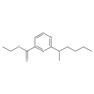 Ethyl 2-[butyl(methyl)amino]pyrimidine-4-carboxylate结构式