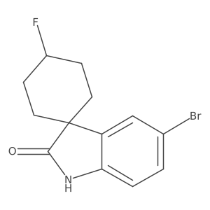 5'-Bromo-4-fluorospiro[cyclohexane-1,3'-indolin]-2'-one Structure