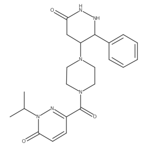 6-[4-(6-Oxo-3-phenyldiazinan-4-yl)piperazine-1-carbonyl]-2-propan-2-ylpyridazin-3-one Structure