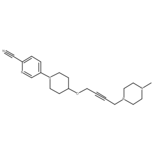5-(4-{[4-(4-Methylpiperazin-1-yl)but-2-yn-1-yl]oxy}piperidin-1-yl)pyridine-2-carbonitrile Structure