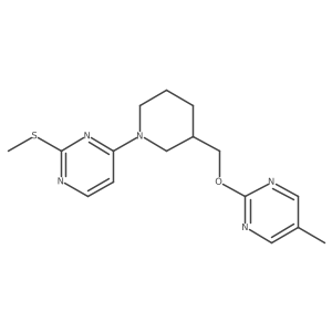 4-(3-{[(5-Methylpyrimidin-2-yl)oxy]methyl}piperidin-1-yl)-2-(methylsulfanyl)pyrimidine结构式