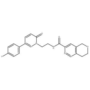 N-{2-[3-(4-fluorophenyl)-6-oxo-1,6-dihydropyridazin-1-yl]ethyl}-5H,7H,8H-pyrano[4,3-c]pyridazine-3-carboxamide Structure