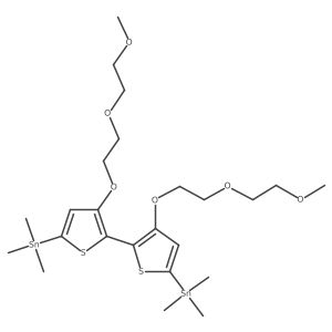 (3,3'-Bis(2-(2-methoxyethoxy)ethoxy)-[2,2'-bithiophene]-5,5'-diyl)bis(trimethylstannane) Structure