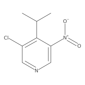 3-Chloro-5-nitro-4-(propan-2-yl)pyridine结构式