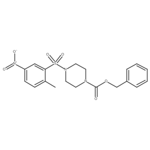 Benzyl 4-(2-methyl-5-nitrobenzenesulfonyl)piperazine-1-carboxylate结构式