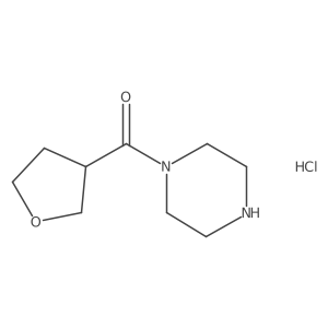 1-(Oxolane-3-carbonyl)piperazine hydrochloride Structure