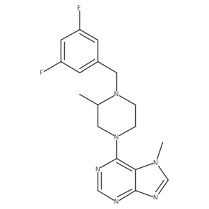 6-{4-[(3,5-difluorophenyl)methyl]-3-methylpiperazin-1-yl}-7-methyl-7H-purine结构式