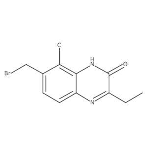 7-(Bromomethyl)-8-chloro-3-ethylquinoxalin-2(1H)-one Structure