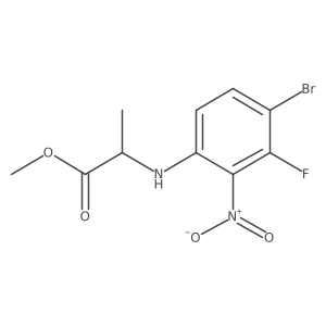 Methyl 2-[(4-Bromo-3-fluoro-2-nitrophenyl)amino]propanoate Structure