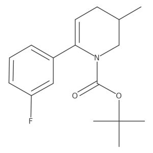 tert-Butyl 6-(3-fluorophenyl)-3-methyl-3,4-dihydropyridine-1(2H)-carboxylate结构式