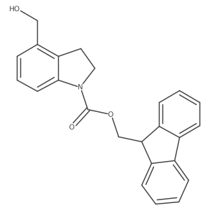 (9H-fluoren-9-yl)methyl 4-(hydroxymethyl)-2,3-dihydro-1H-indole-1-carboxylate Structure