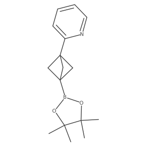 2-(3-(4,4,5,5-Tetramethyl-1,3,2-dioxaborolan-2-yl)bicyclo[1.1.1]pentan-1-yl)pyridine Structure