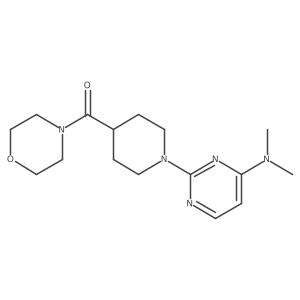 N,N-dimethyl-2-[4-(morpholine-4-carbonyl)piperidin-1-yl]pyrimidin-4-amine结构式