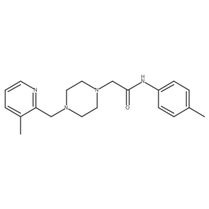 N-(4-methylphenyl)-2-{4-[(3-methylpyridin-2-yl)methyl]piperazin-1-yl}acetamide结构式