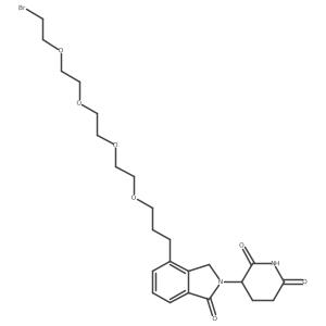 Phthalimidinoglutarimide-C3-O-PEG3-C2-Br Structure