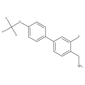(3-Fluoro-4'-(trifluoromethoxy)-[1,1'-biphenyl]-4-yl)methanamine Structure