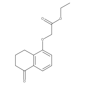Ethyl 2-((5-oxo-5,6,7,8-tetrahydronaphthalen-1-yl)oxy)acetate结构式