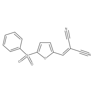 2-[[5-(Phenylsulfonyl)-2-furanyl]methylene]propanedinitrile结构式