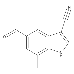 5-Formyl-7-methyl-1H-indole-3-carbonitrile Structure