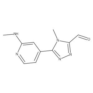4-Methyl-5-[2-(methylamino)-4-pyridinyl]-4H-1,2,4-triazole-3-carboxaldehyde结构式