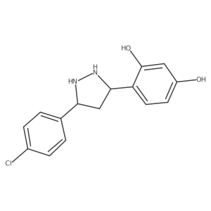 4-[5-(4-Chlorophenyl)pyrazolidin-3-yl]benzene-1,3-diol结构式