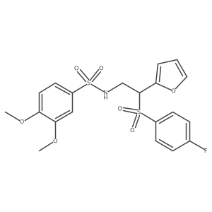 N-(2-((4-fluorophenyl)sulfonyl)-2-(furan-2-yl)ethyl)-3,4-dimethoxybenzenesulfonamide Structure