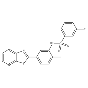 3-chloro-N-(2-methyl-5-(thiazolo[5,4-b]pyridin-2-yl)phenyl)benzenesulfonamide Structure