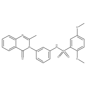 2,5-dimethoxy-N-(3-(2-methyl-4-oxoquinazolin-3(4H)-yl)phenyl)benzenesulfonamide结构式
