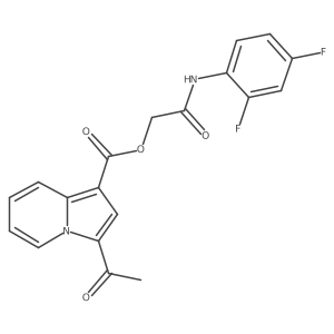 2-((2,4-Difluorophenyl)amino)-2-oxoethyl 3-acetylindolizine-1-carboxylate结构式