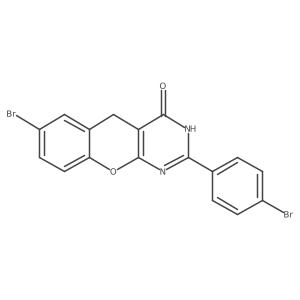 7-bromo-2-(4-bromophenyl)-3H,4H,5H-chromeno[2,3-d]pyrimidin-4-one结构式