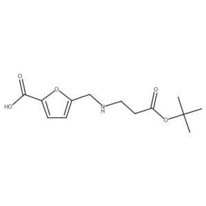 5-[[[3-(1,1-Dimethylethoxy)-3-oxopropyl]amino]methyl]-2-furancarboxylic acid结构式
