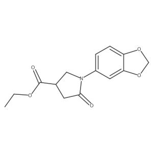 Ethyl 1-(1,3-benzodioxol-5-yl)-5-oxopyrrolidine-3-carboxylate Structure