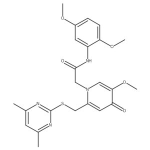 N-(2,5-dimethoxyphenyl)-2-(2-(((4,6-dimethylpyrimidin-2-yl)thio)methyl)-5-methoxy-4-oxopyridin-1(4H)-yl)acetamide结构式