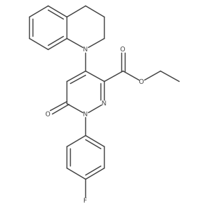 ethyl 4-(3,4-dihydroquinolin-1(2H)-yl)-1-(4-fluorophenyl)-6-oxo-1,6-dihydropyridazine-3-carboxylate Structure