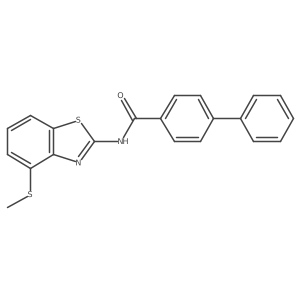 N-(4-(methylthio)benzo[d]thiazol-2-yl)-[1,1'-biphenyl]-4-carboxamide结构式