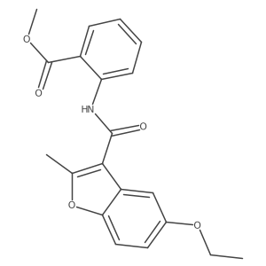 Methyl 2-(5-ethoxy-2-methyl-1-benzofuran-3-amido)benzoate结构式